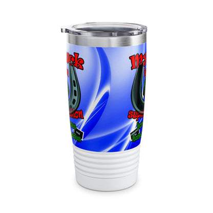 my luck - Ringneck Tumbler, 20oz (blue-white wave)