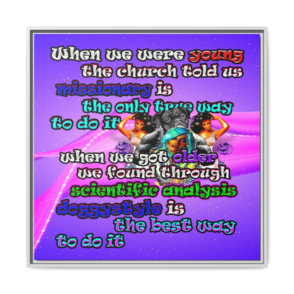 doggystyle - framed canvas art (purple-pink wave)