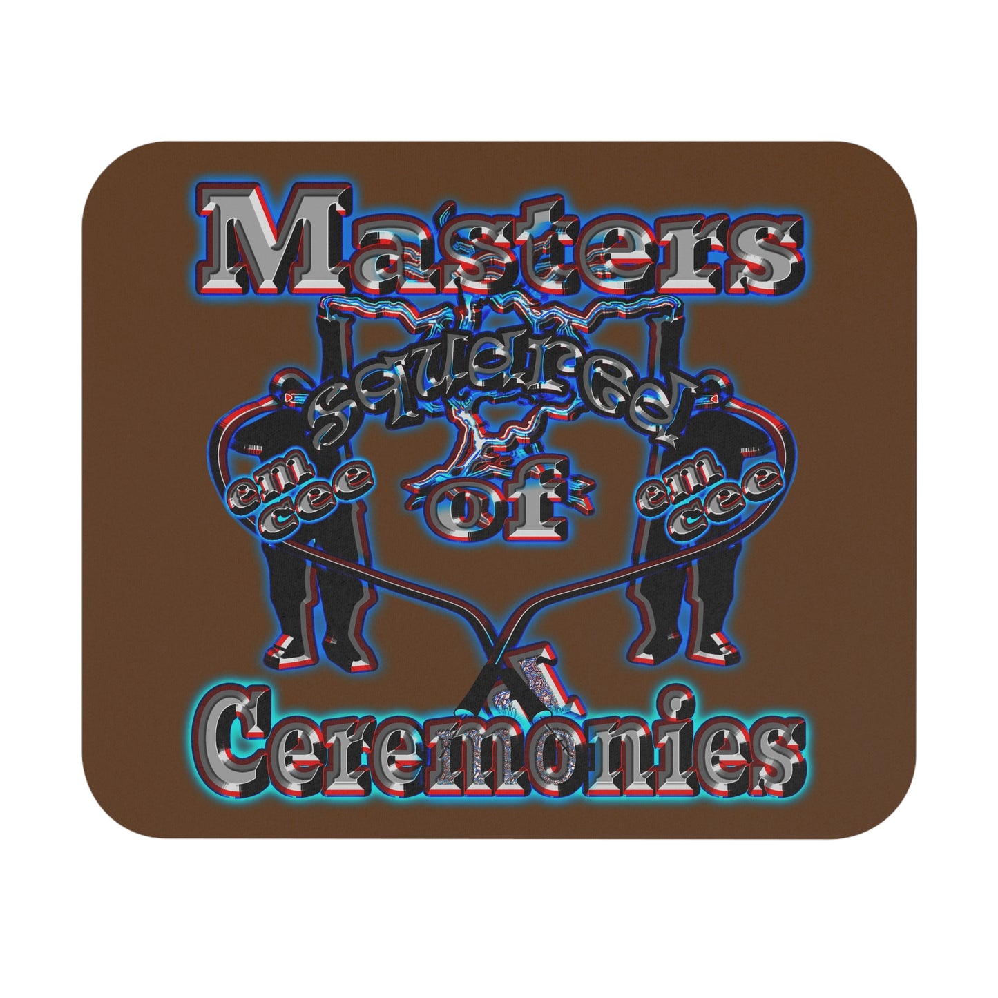 em cee squared - Mouse Pad (Rectangle) (brown)