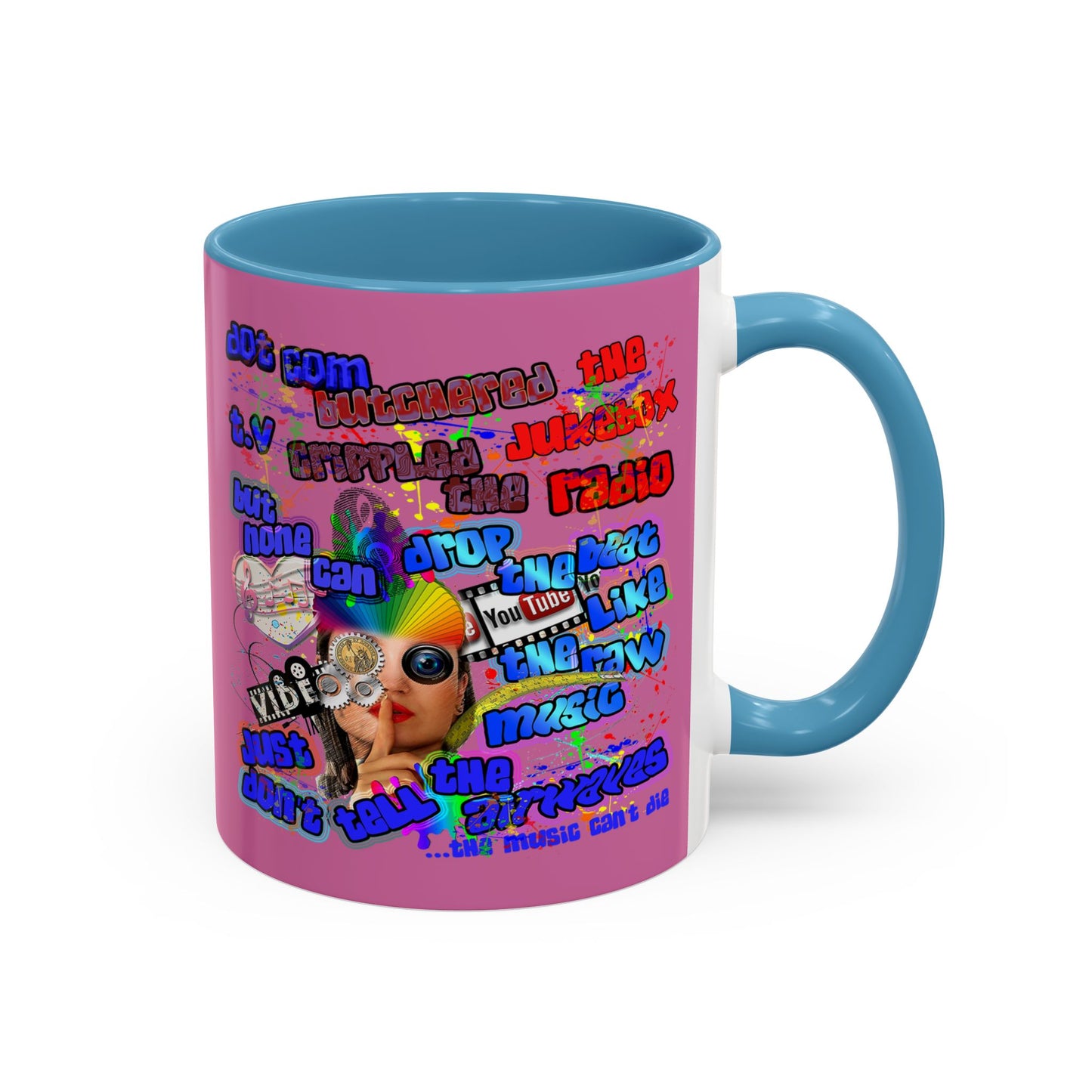 drop the beat - Accent Mug (light pink)