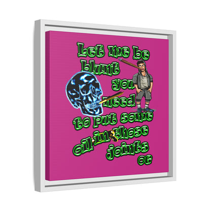 og - framed canvas art (pink)
