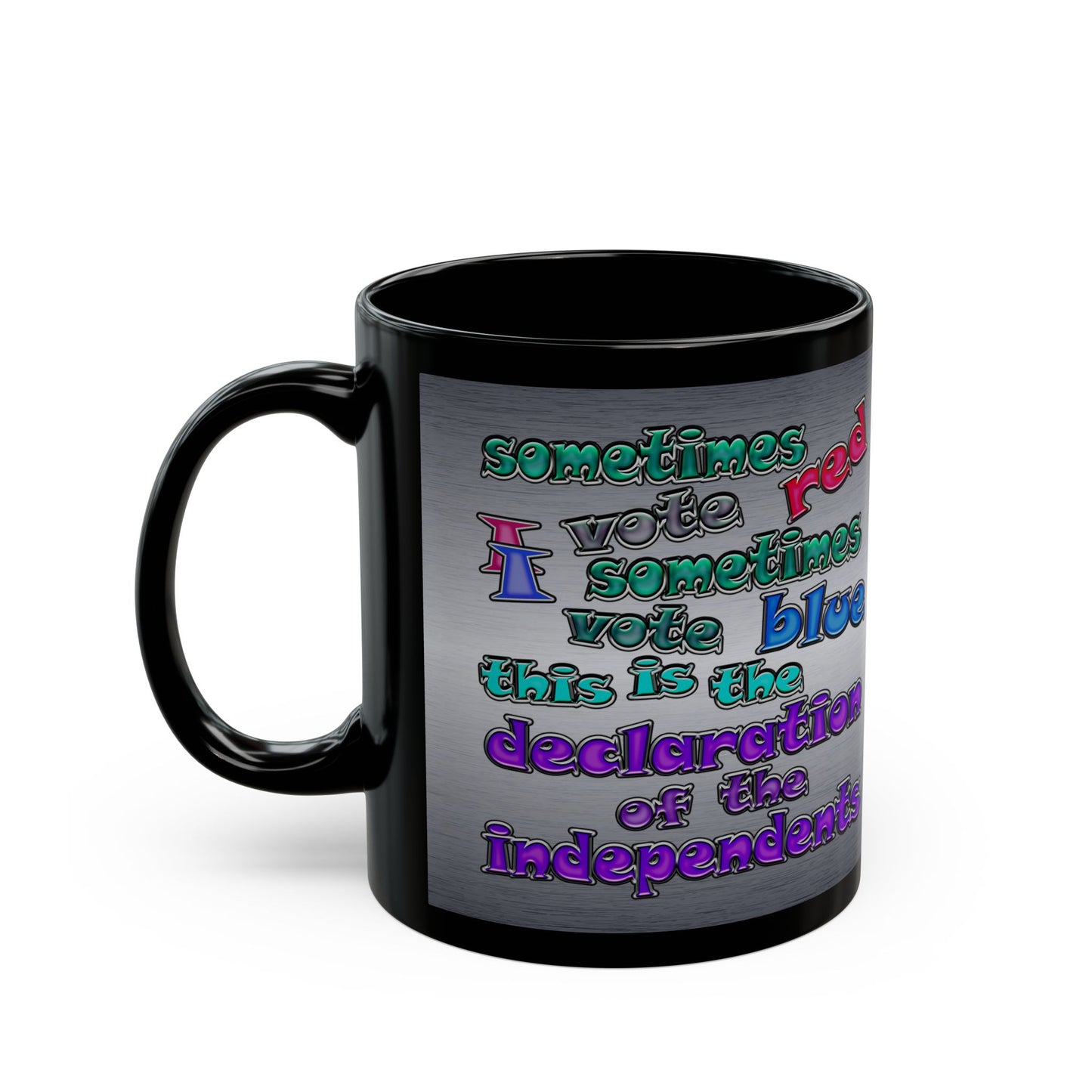 declaration of the independents - Black Mug (brushed nickel)