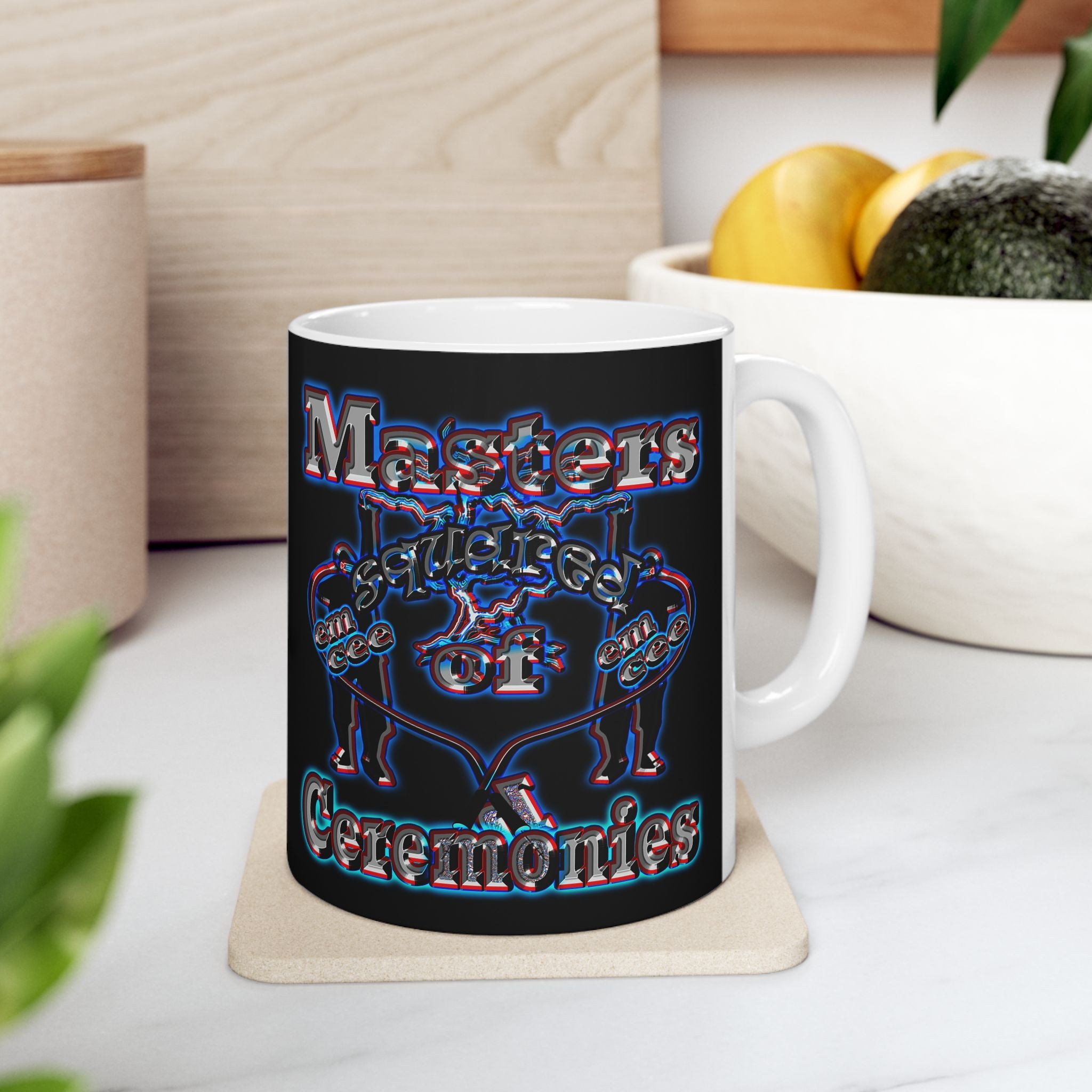 em cee squared - White Mug (black)