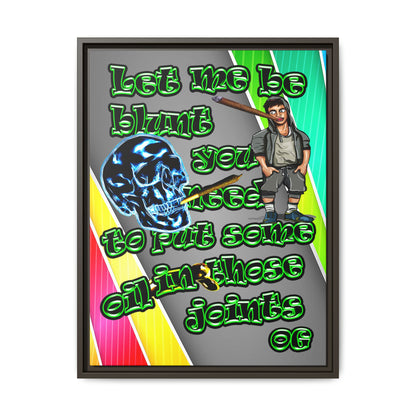 og - framed canvas art (rainbow split)