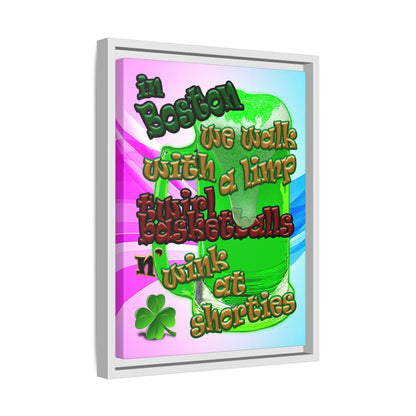 celtics logo - framed canvas art (light blue-pink wave)