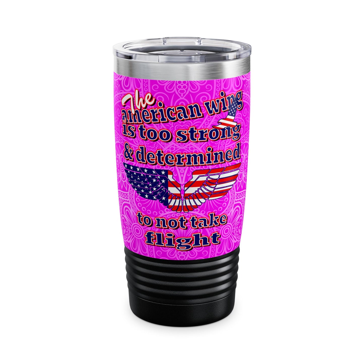 american wing - Ringneck Tumbler, 20oz (pink swirl)