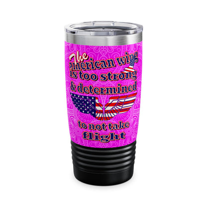 american wing - Ringneck Tumbler, 20oz (pink swirl)