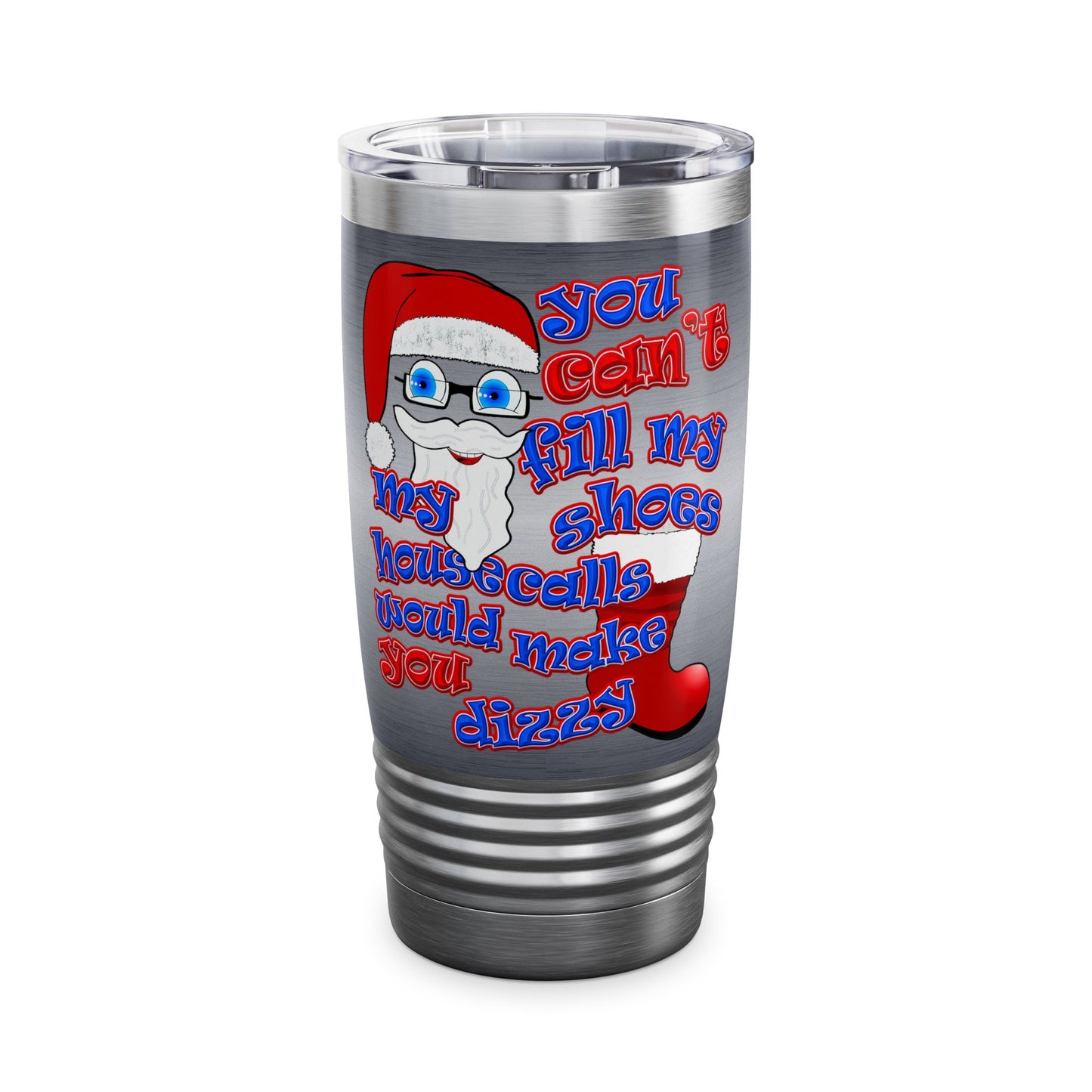 santa's shoes - Ringneck Tumbler, 20oz (brushed nickel)