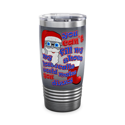 santa's shoes - Ringneck Tumbler, 20oz (brushed nickel)