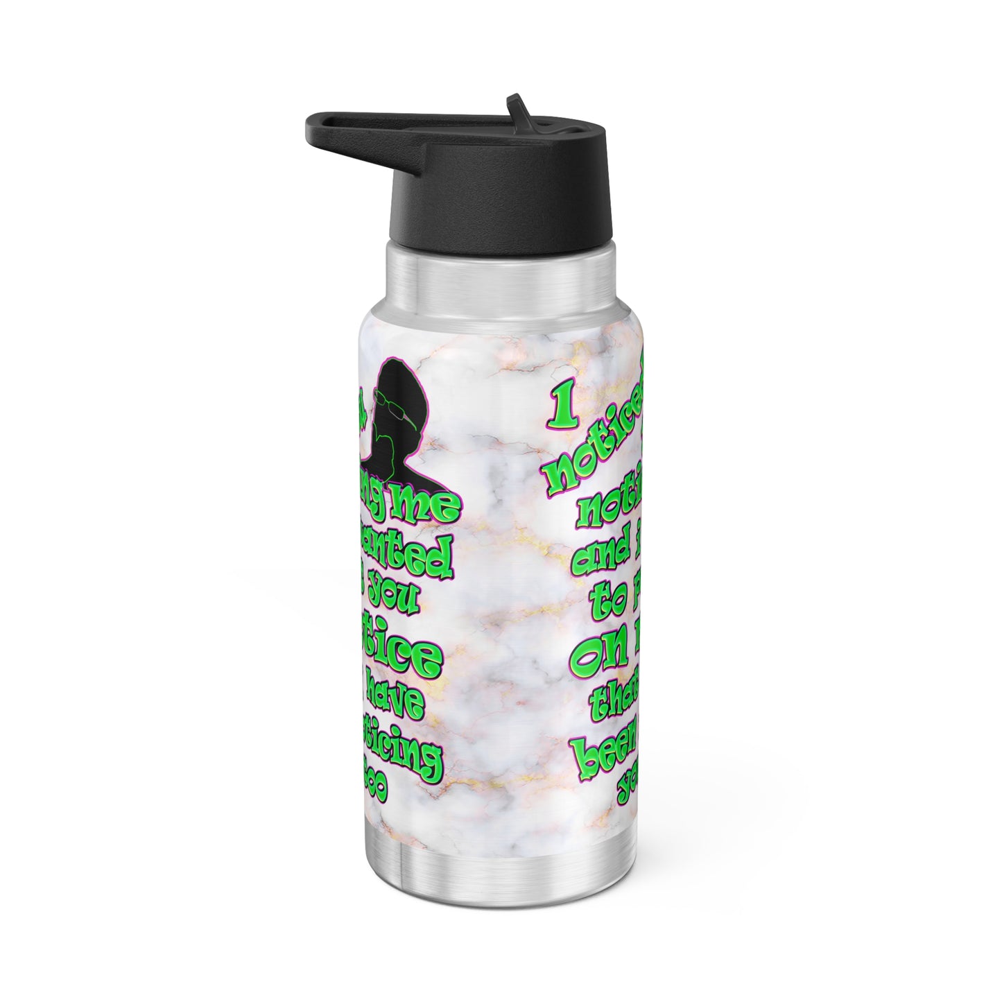 noticed you noticing - Gator Tumbler, 32oz  (white marble)