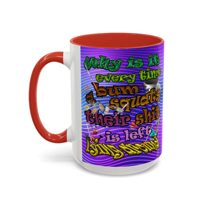 the bum's shit - Accent Mug (purple wave)