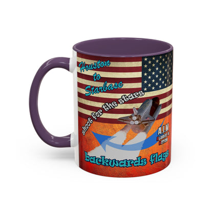 shoot for the stars - Accent Mug (burnt orange)