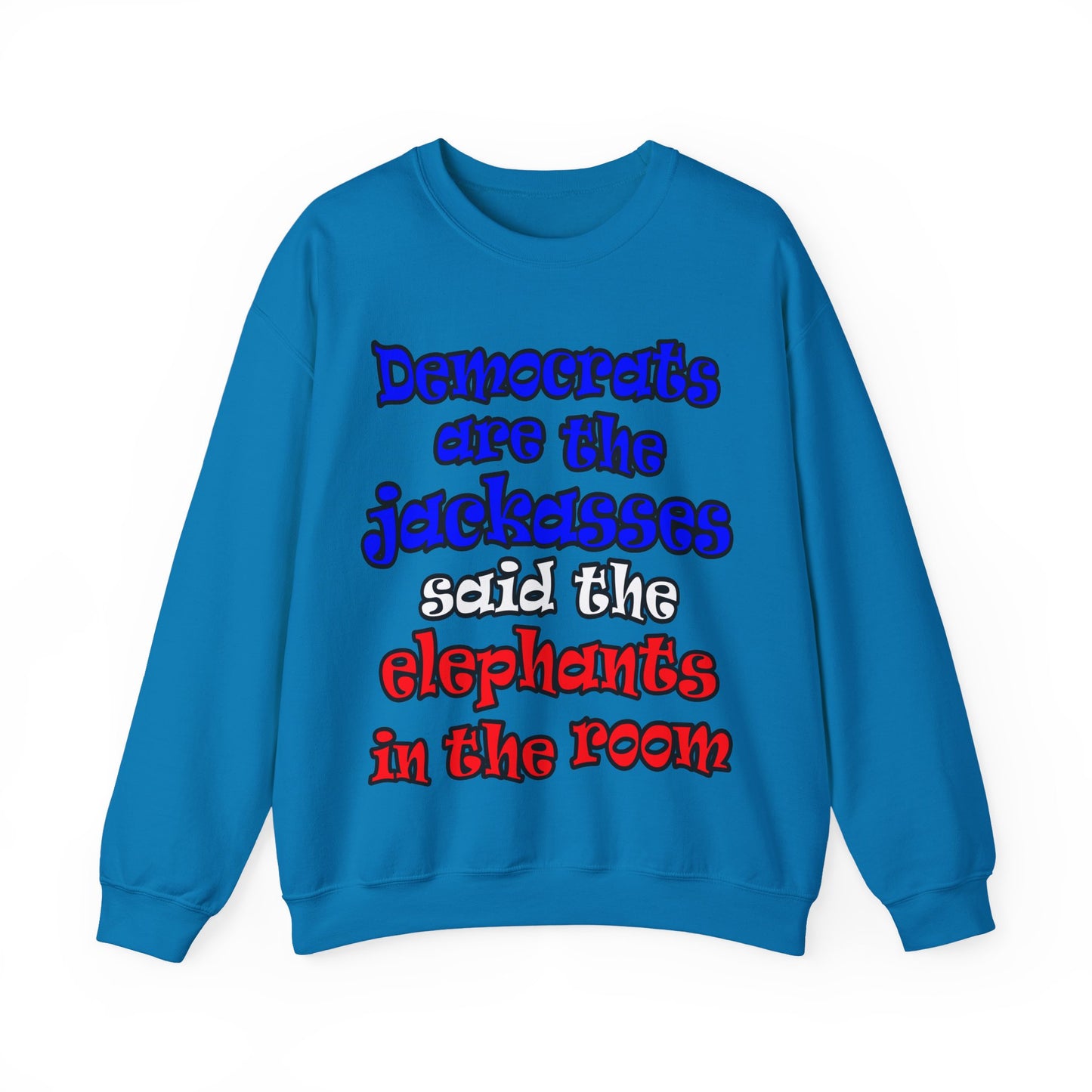 donkeys and elephants - Unisex Heavy Blend™ Crewneck Sweatshirt