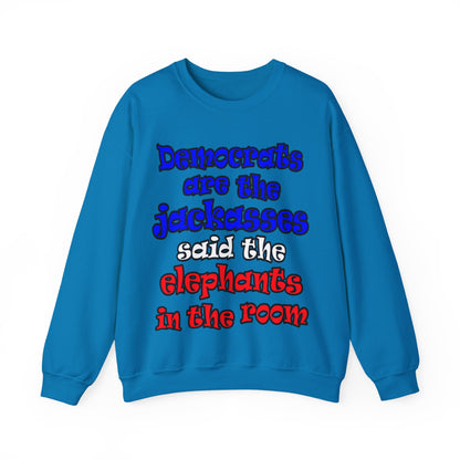 donkeys and elephants - Unisex Heavy Blend™ Crewneck Sweatshirt