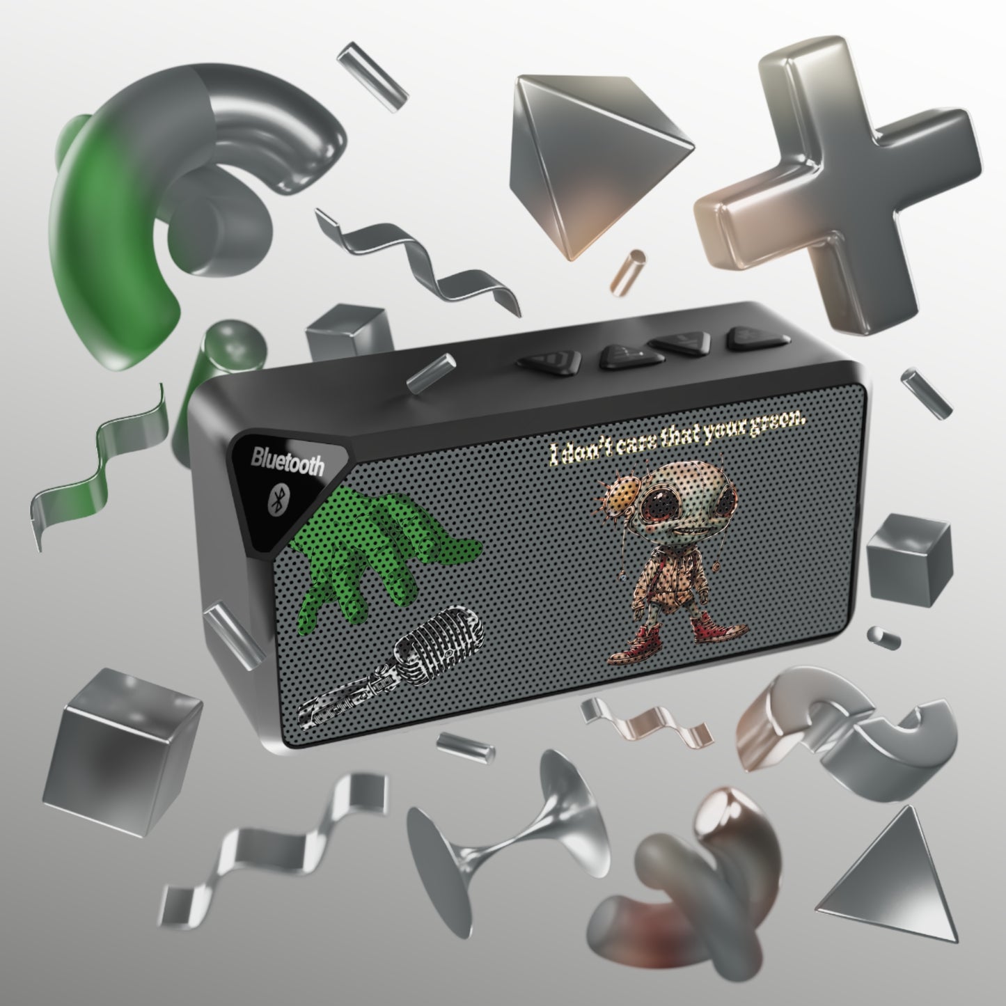 I don't care that your green - Jabba Bluetooth Speaker (dark grey)