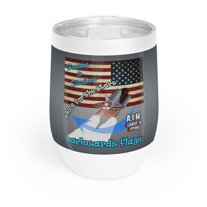 shoot for the stars - Chill Wine Tumbler (grey-light grey)