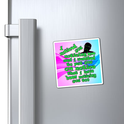 noticed you noticing - Magnets - (light blue-pink wave)