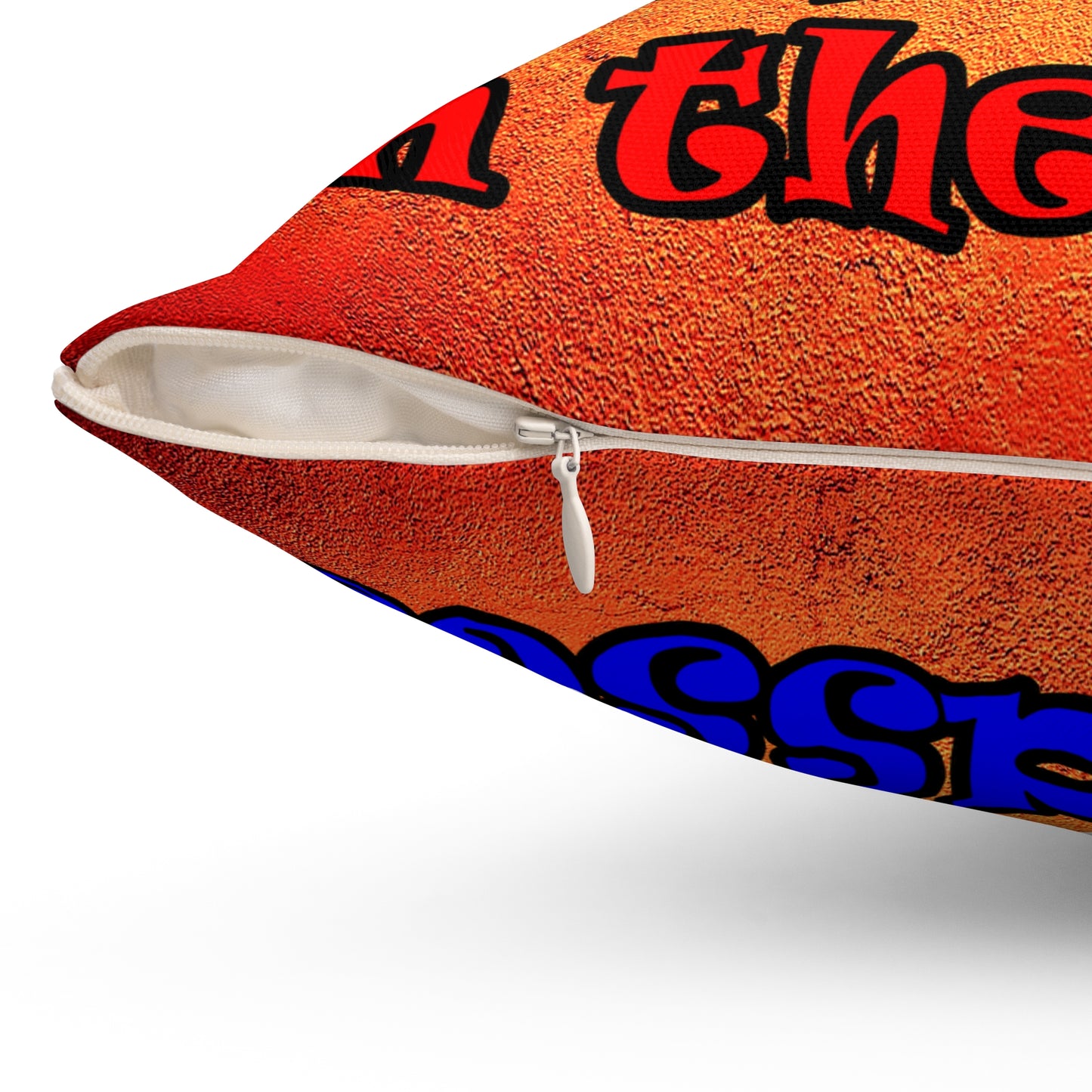 donkeys and elephants - Spun Polyester Square Pillow - (burnt orange)