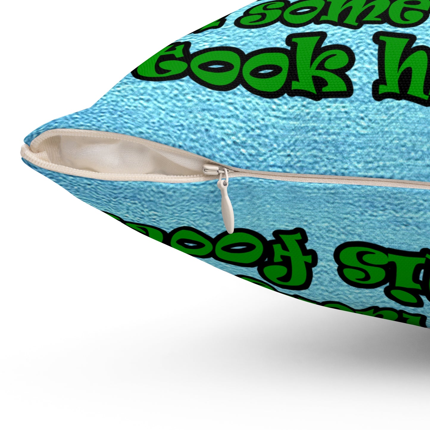 turtle race - Spun Polyester Square Pillow - (faded dark blue)