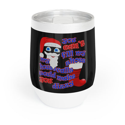 santa's shoes - Chill Wine Tumbler (black)