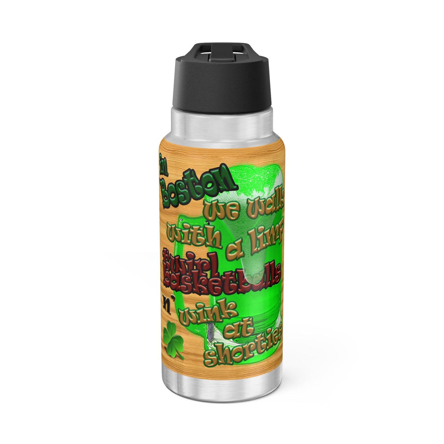 celtics logo - Gator Tumbler, 32oz  (butterscotch wood finish)