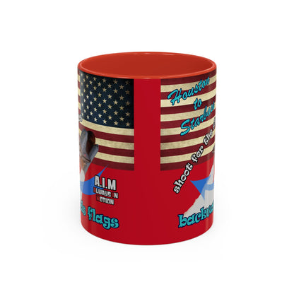 shoot for the stars - Accent Mug (dark red)
