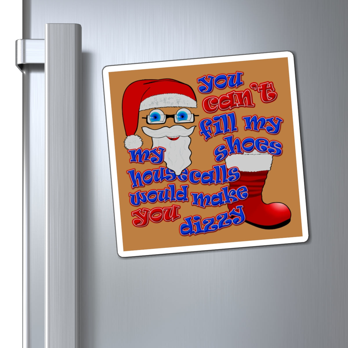 santa's shoes - Magnets - (light brown)