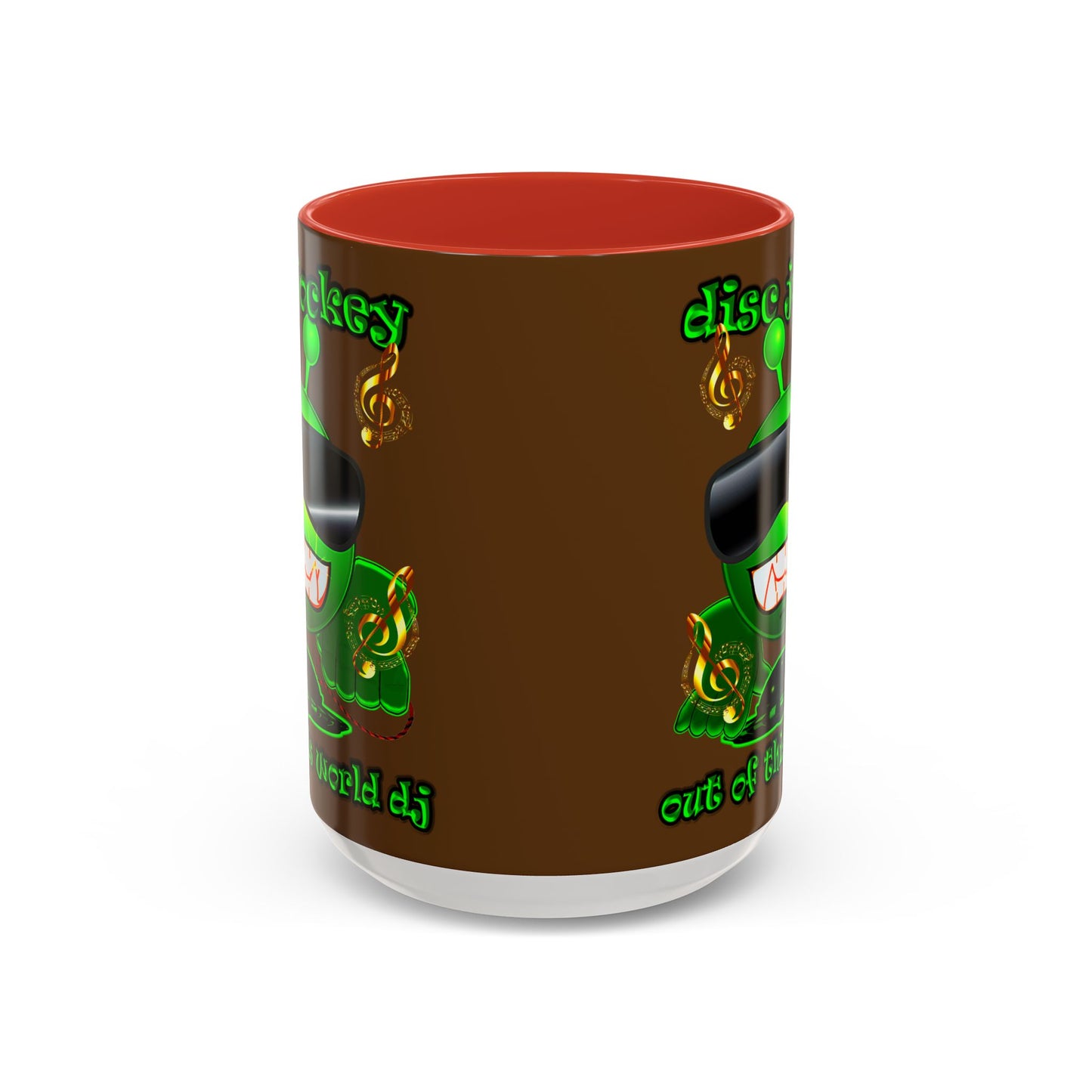 disc jockey - Accent Mug (brown)