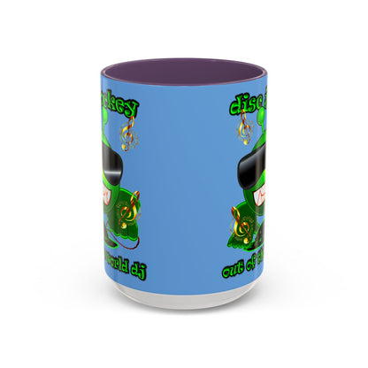 disc jockey - Accent Mug (light blue)