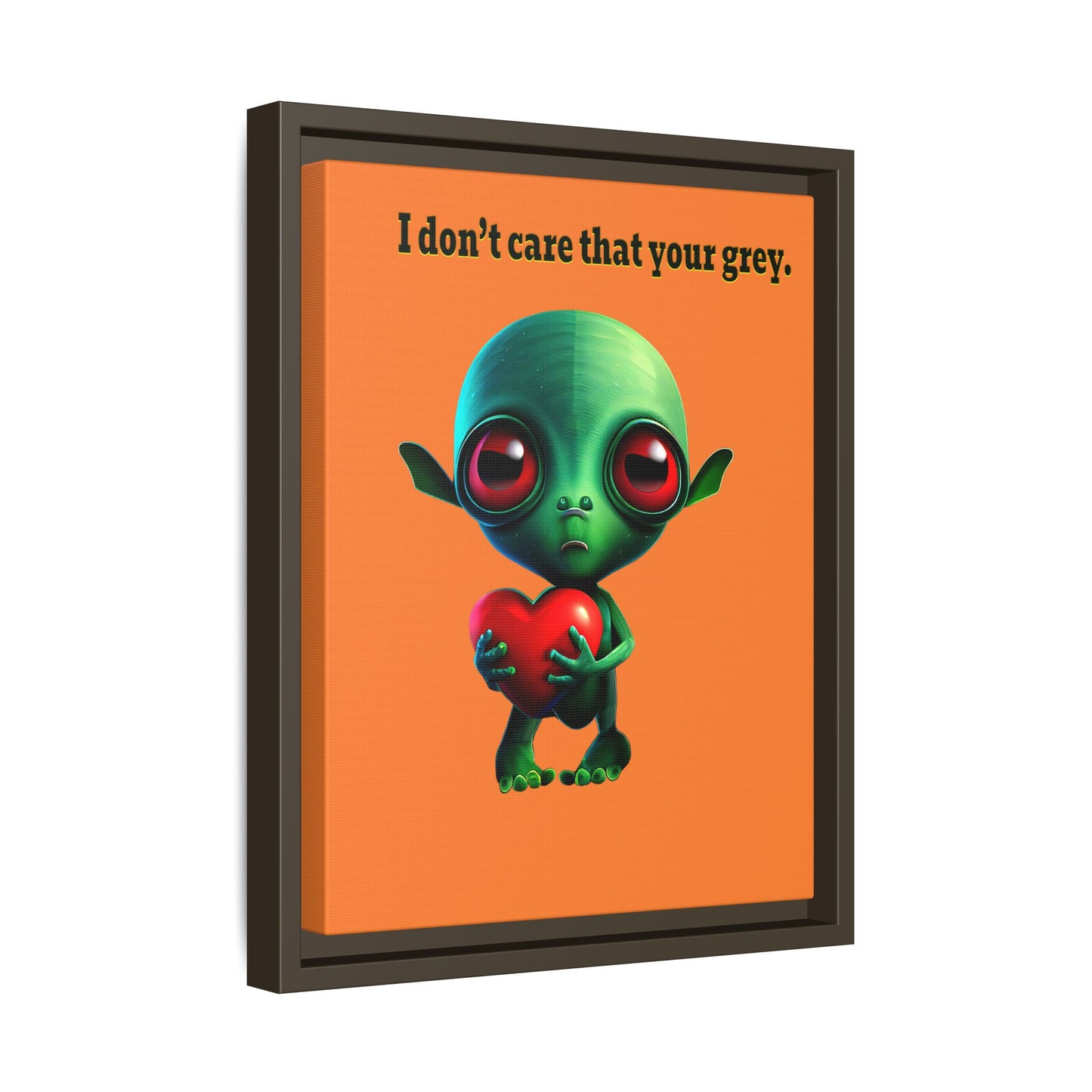 I don't care that your grey - framed canvas art (crusta)