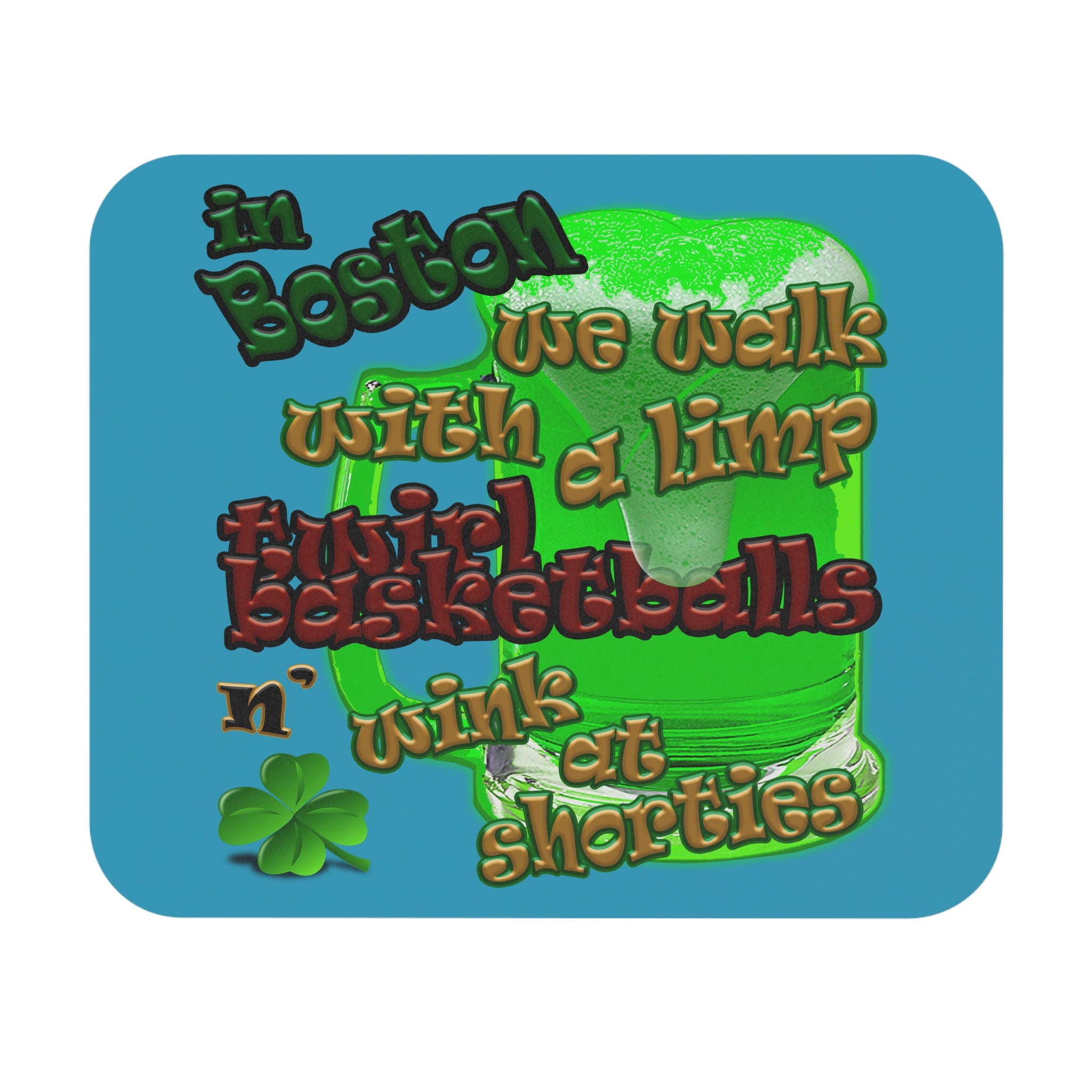 celtics logo - Mouse Pad (Rectangle) (turquoise)