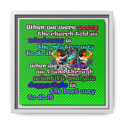 doggystyle - framed canvas art (logo green)