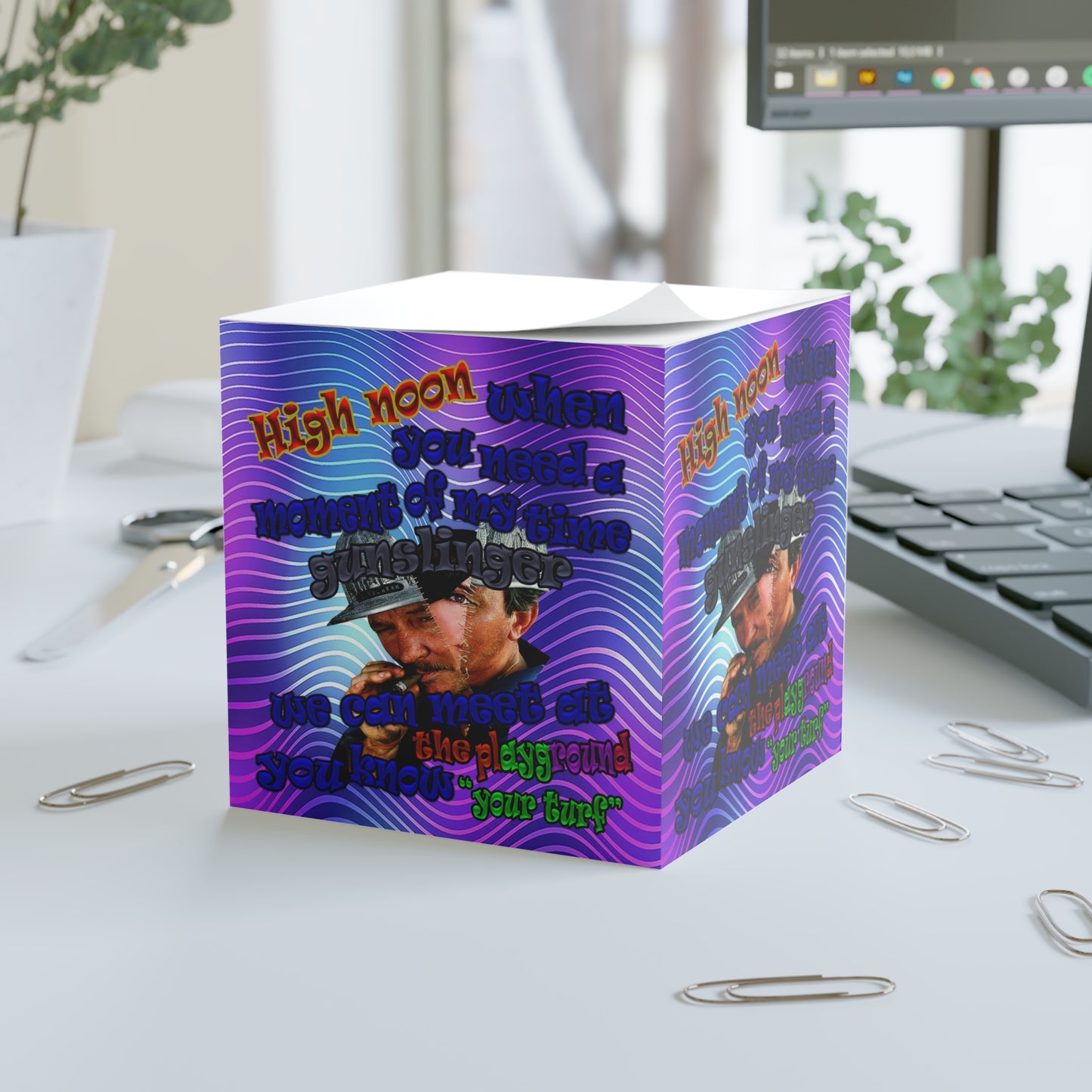 high noon - note cube (purple wave)