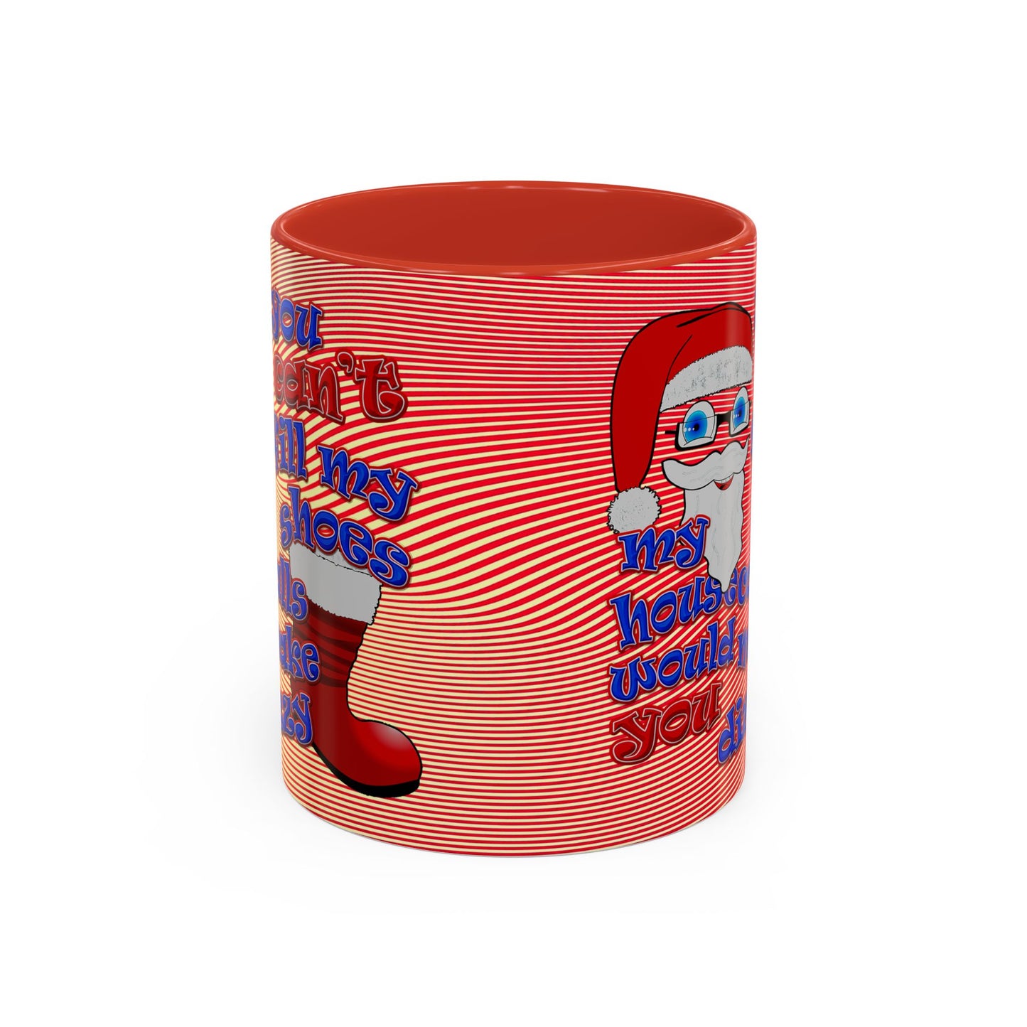 santa's shoes - Accent Mug (yellow-orange wave)
