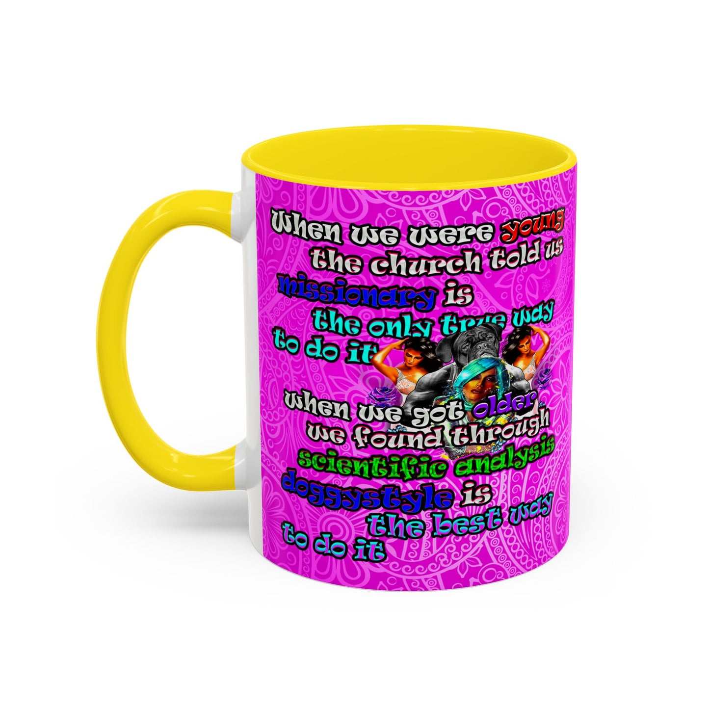 doggystyle - Accent Mug (pink swirl)