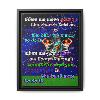 doggystyle - framed canvas art ('snoops' background)