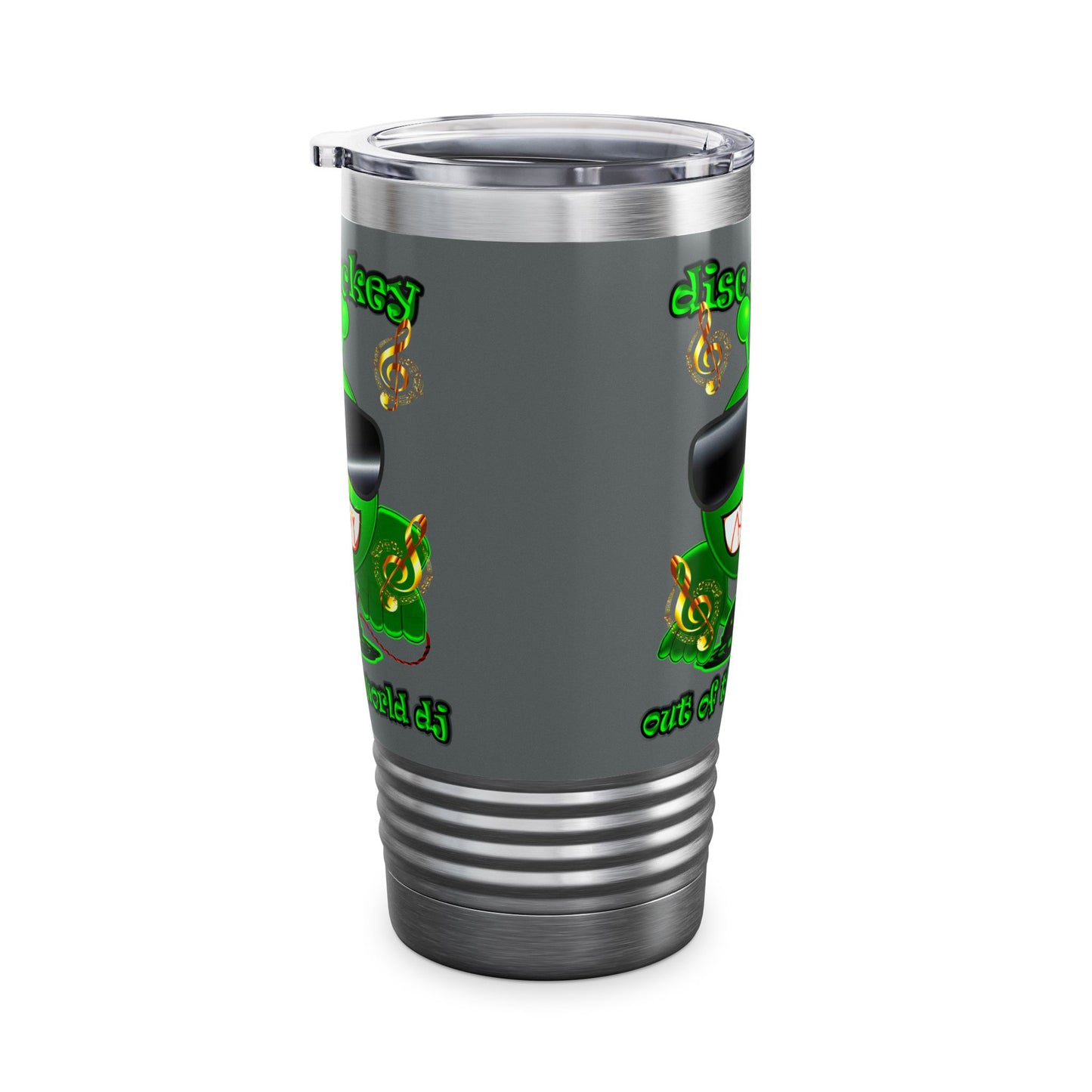 disc jockey - Ringneck Tumbler, 20oz (dark grey)