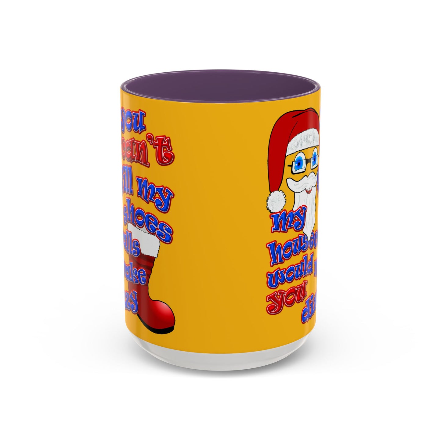 santa's shoes - Accent Mug (yellow)