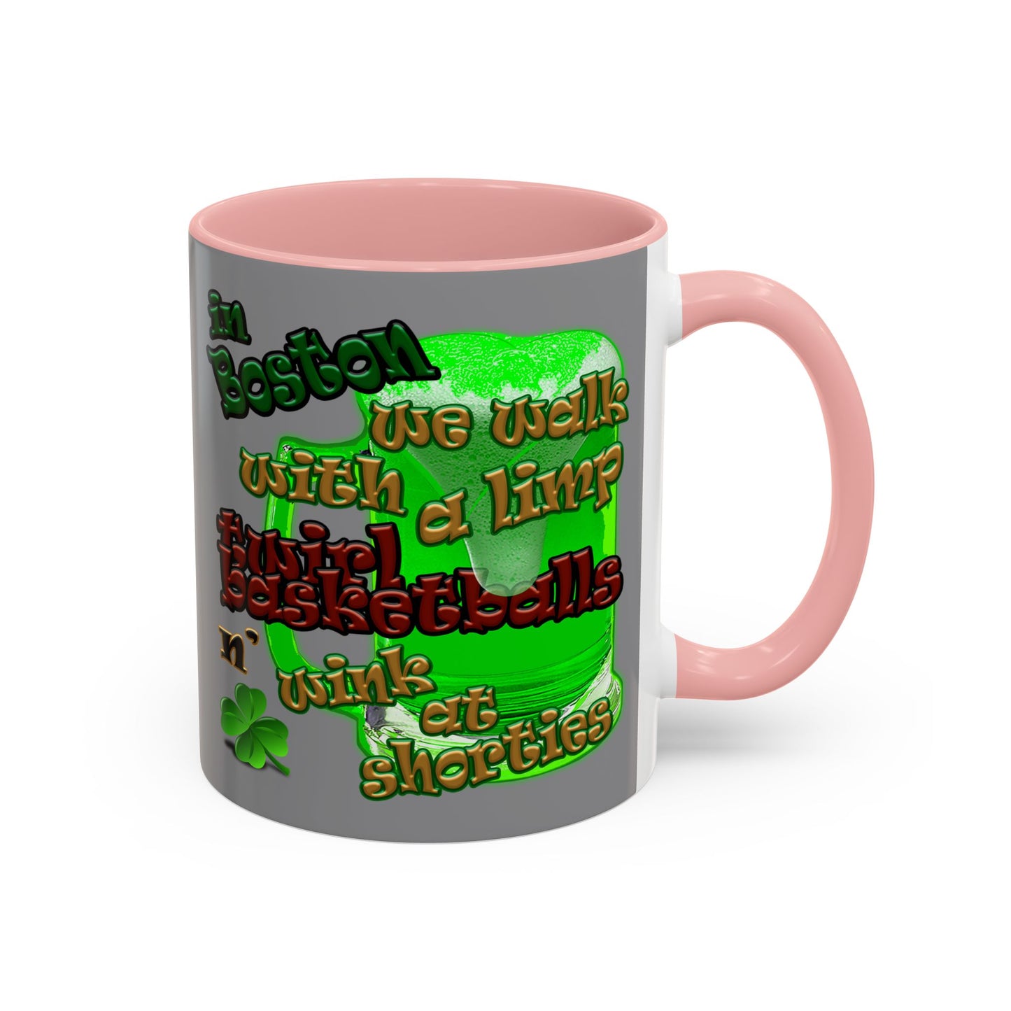 celtics logo - Accent Mug (grey)