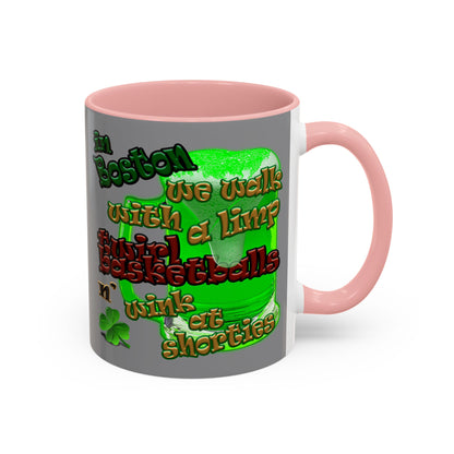 celtics logo - Accent Mug (grey)