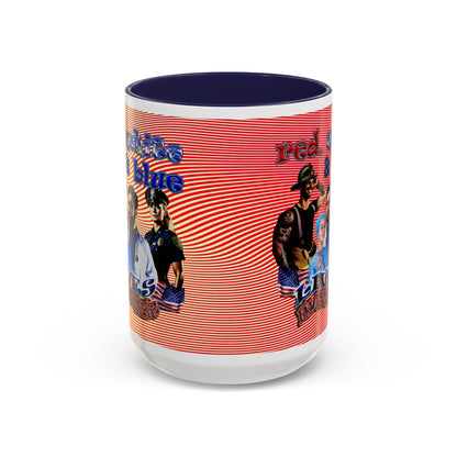 rw&b lives matter - Accent Mug (yellow-orange wave)