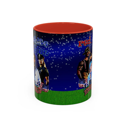 rw&b lives matter - Accent Mug ('snoops' background)