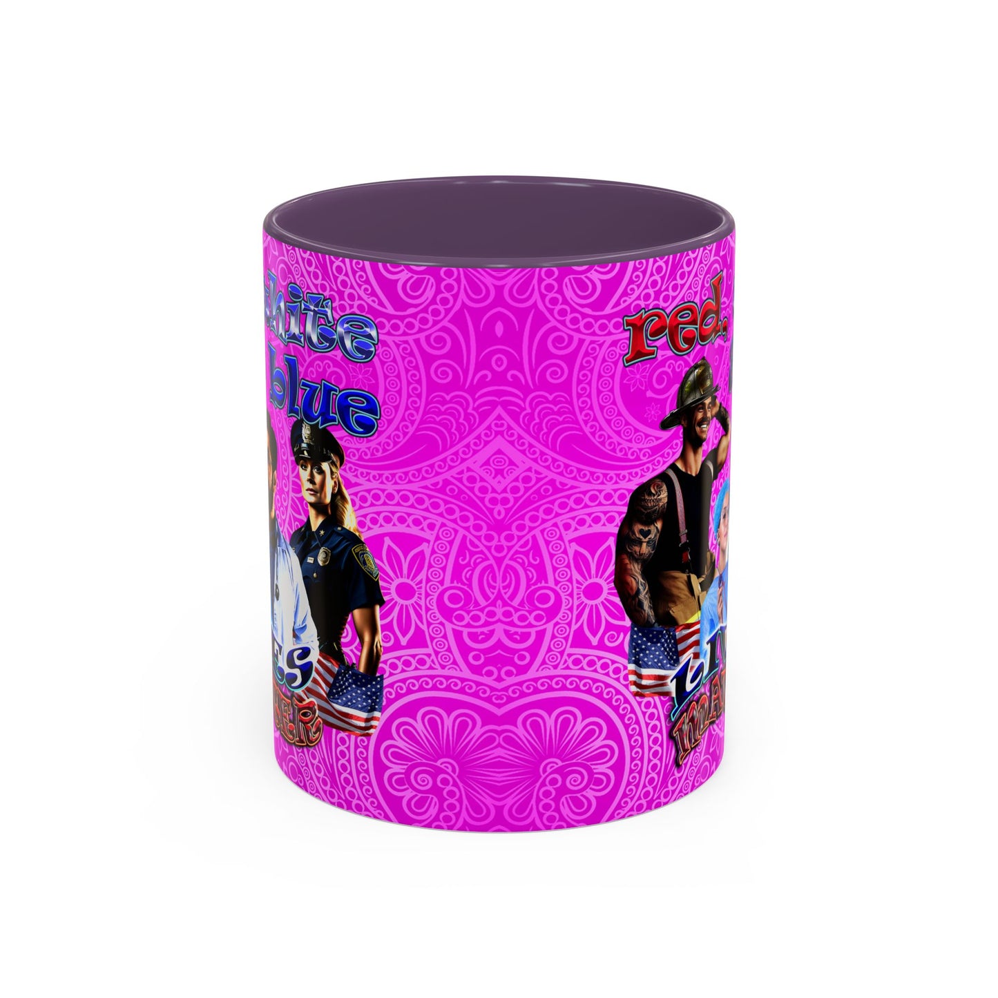 rw&b lives matter - Accent Mug (pink swirl)