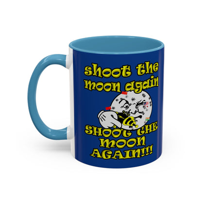 shoot the moon again - Accent Mug (dark blue)
