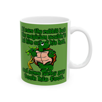 turtle race - White Mug (green)