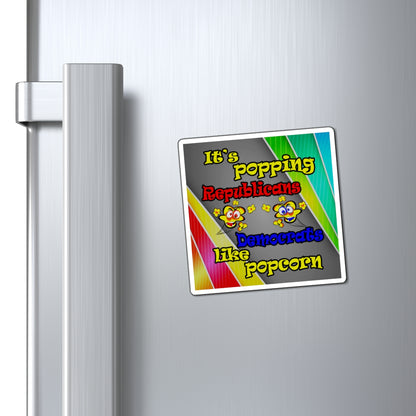 popping like popcorn - Magnets - (rainbow split)
