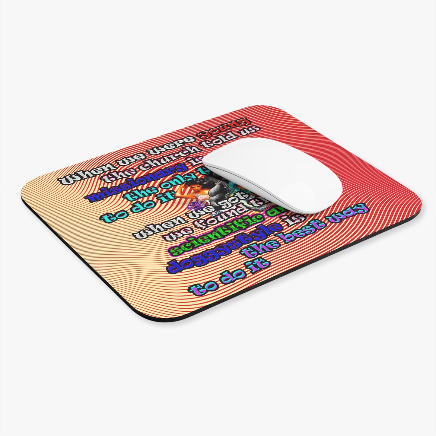 doggystyle - Mouse Pad (Rectangle) (yellow-orange wave)