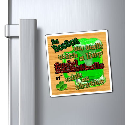 celtics logo - Magnets - (butterscotch wood finish)