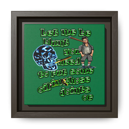 og - framed canvas art (dark green)