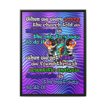 doggystyle - framed canvas art (purple wave)
